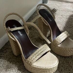 Never worn Jeffrey Campbell platform sandals